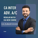 CA Inter Adv Acc. | Regular batch by CA Zubair Khar | For Jan 26 & May 26 Exams